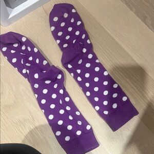 Vibrant Purple Polka Dot Socks